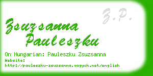 zsuzsanna pauleszku business card